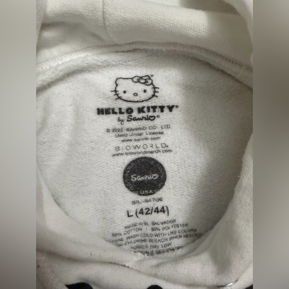 Sanrio Hello Kitty White Graphic Hoodie - Picture 6 of 7